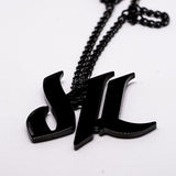 Polished Black d4L Stainless Steel Necklace - Furious Apparel