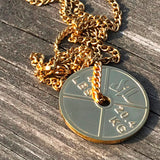 18K Gold Stainless Steel Weight Plate Necklace - Furious Apparel